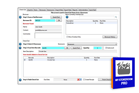 My Storeroom Professional Barcode Software